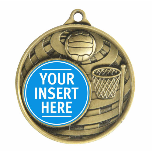 50MM Global Insert Medal -Netball from $7.60