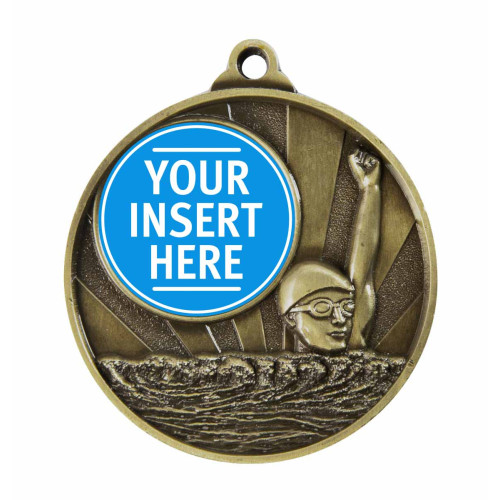50MM Sunrise Insert Medal Swimming from $7.60