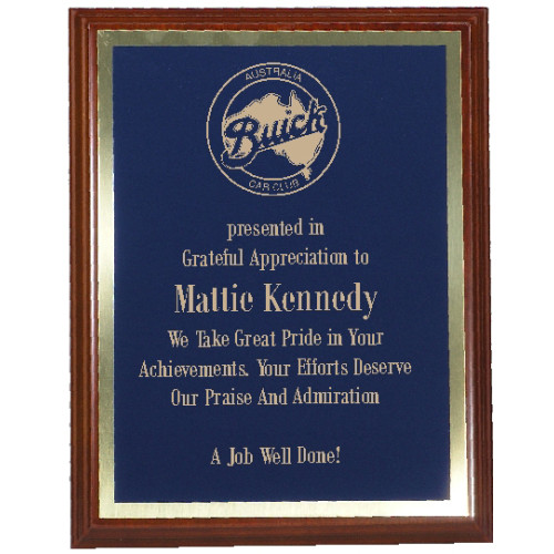 Brass/Blue Plate on Timber from $37.86