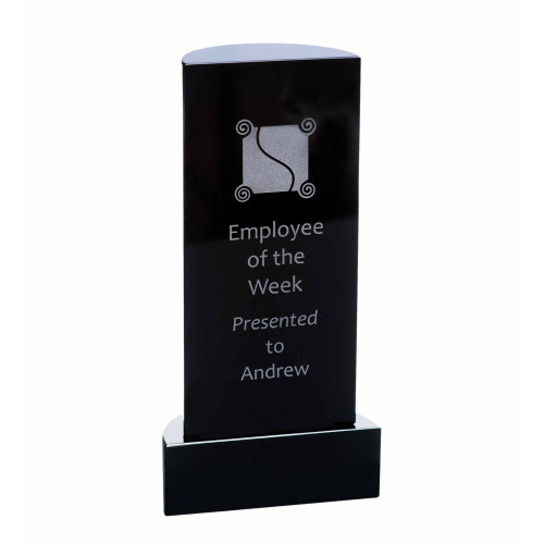 180MM Black Crystal Tower Semi-Circle Shape from $88.26