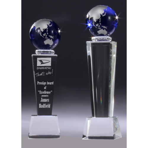 Crystal Block Tower with Globe from $58.44