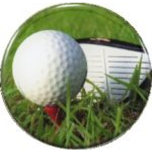 Golf ball and club