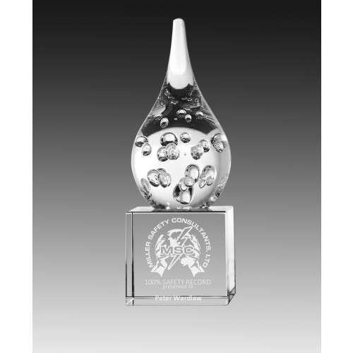 170mm Glass Teardrop on Base from $53.75