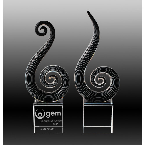 Sculpture on Glass Base BLK from $101.05