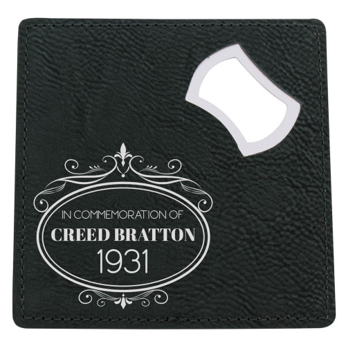 100MM Coaster Black / Bottle Opener from $10.12