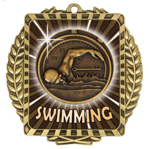 90MM Lynx Wreath Medal - Swimming from $7.30