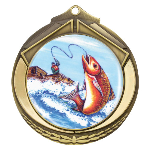 70MM Fishing Shield Medal Large from $9.43