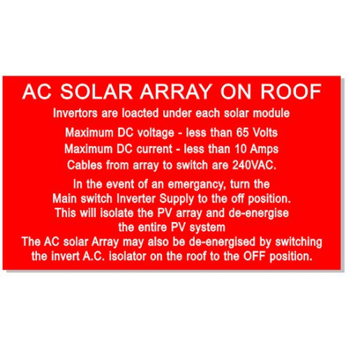 140x80mm AC SOLAR ON ROOF