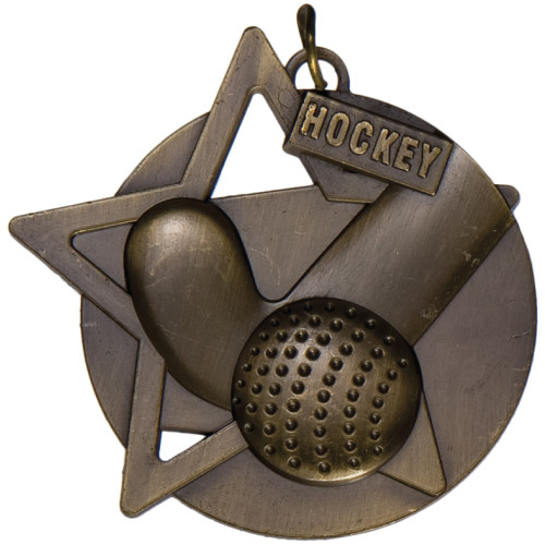 60mm Hockey Star Medal