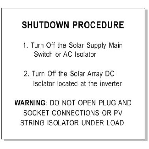 120x110mm SHUTDOWNPROCEDURE D