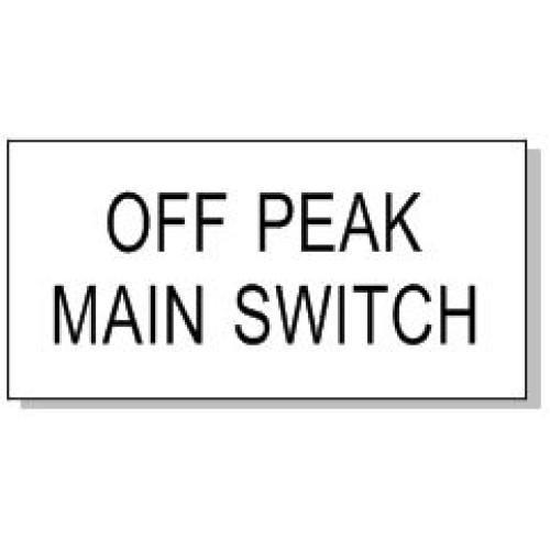 40x20mm OFF PEAK MAIN SWITCH