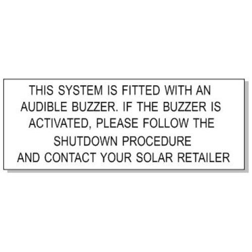 80x30mm BUZZER LABLE