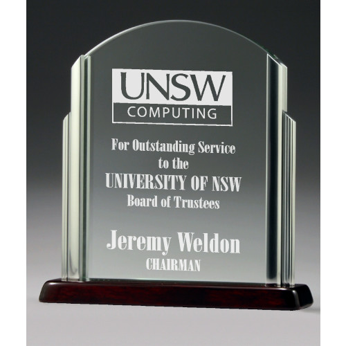 Glass, Chrome and Timber Tower 190mm 