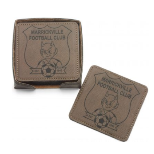 100MM Leather Coaster Set