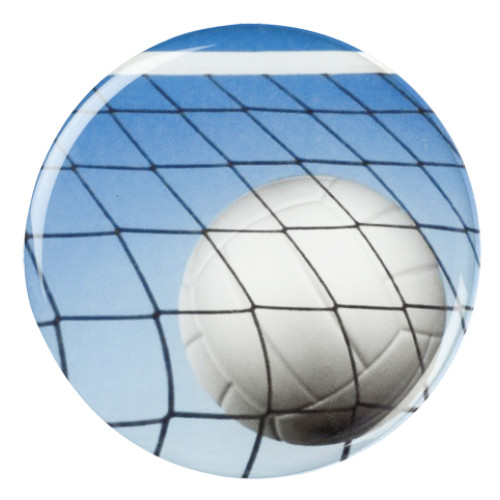 Volleyball in net