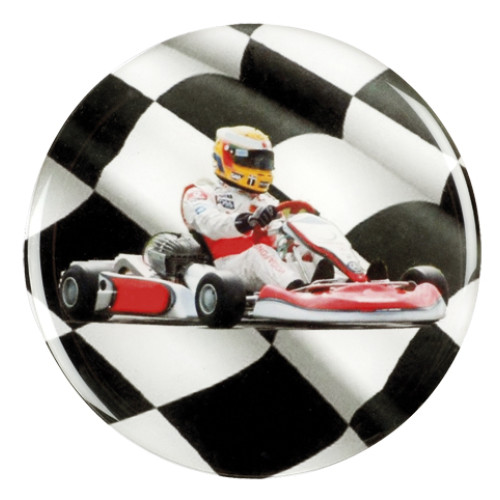 Go kart and flag