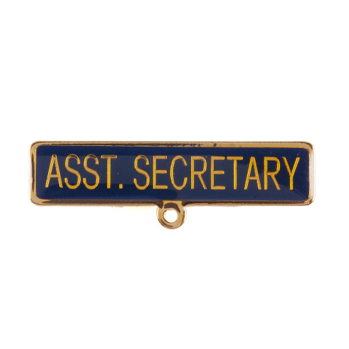 Assistant Secretary Name Bar Blue w/Loop