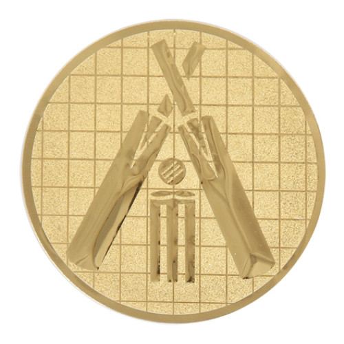 Bat, Ball, Bails gold metal