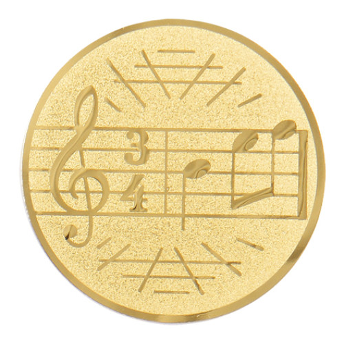 Music notes gold metal