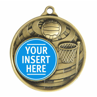 50MM Global Insert Medal -Netball from $7.60