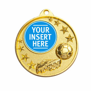 50MM Shooting Star Insert Medal - Football + C  from $7.60
