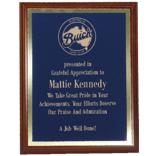 Brass/Blue Plate on Timber from $37.86