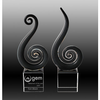 Sculpture on Glass Base BLK from $101.05