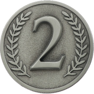 60mm Prestige 2nd Place Coin with Case