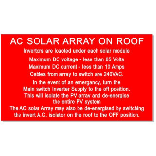 140x80mm AC SOLAR ON ROOF