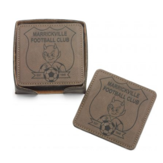 100MM Leather Coaster Set