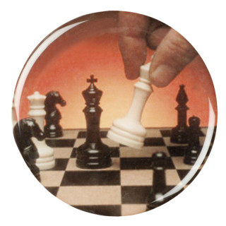 Chess board with player