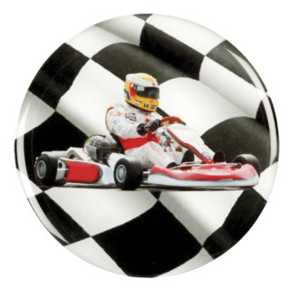 Go kart and flag
