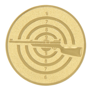 Shooting rifle target gold metal