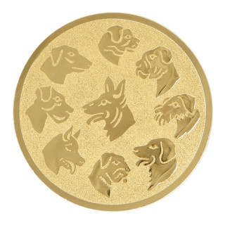 Dogs gold metal