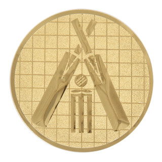 Bat, Ball, Bails gold metal