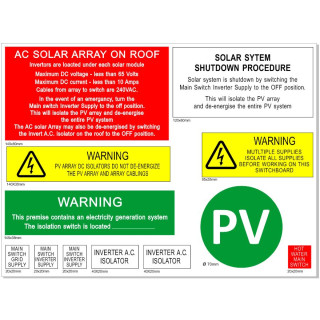 MICRO SOLAR LABEL KIT 12 UNITS