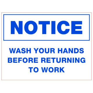 NOTICE: Work Sign 200 x 150mm