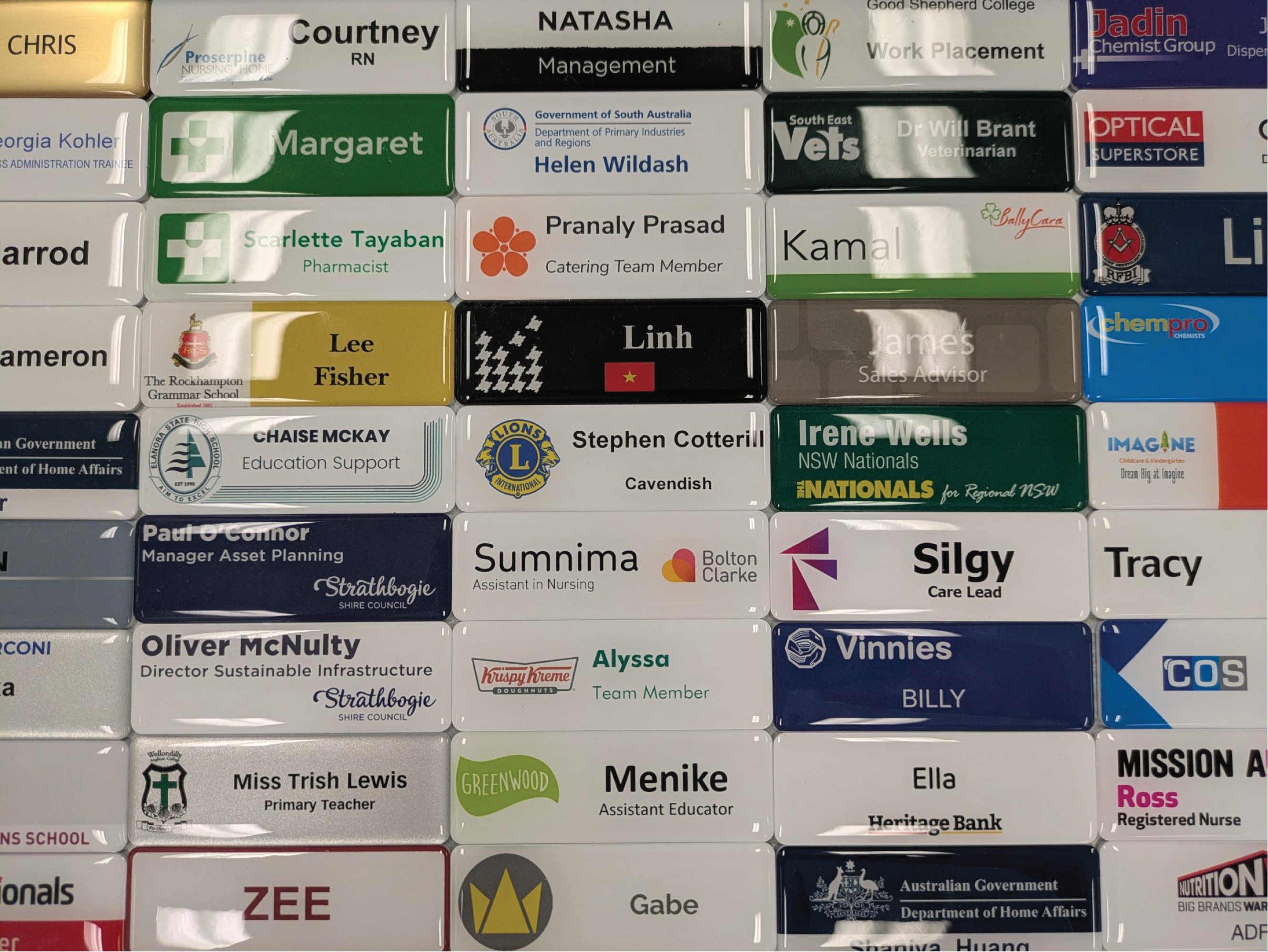 personalised name badges